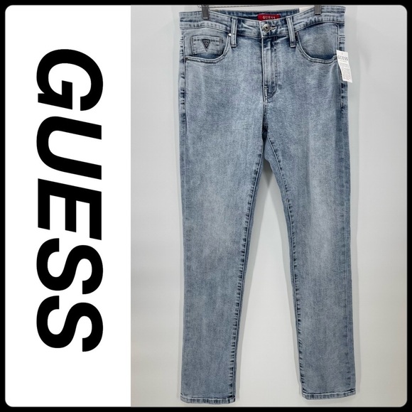 NWT Guess Avalon Modern Skinny Light Wash Jeans Size 31 x 32 - Picture 1 of 13